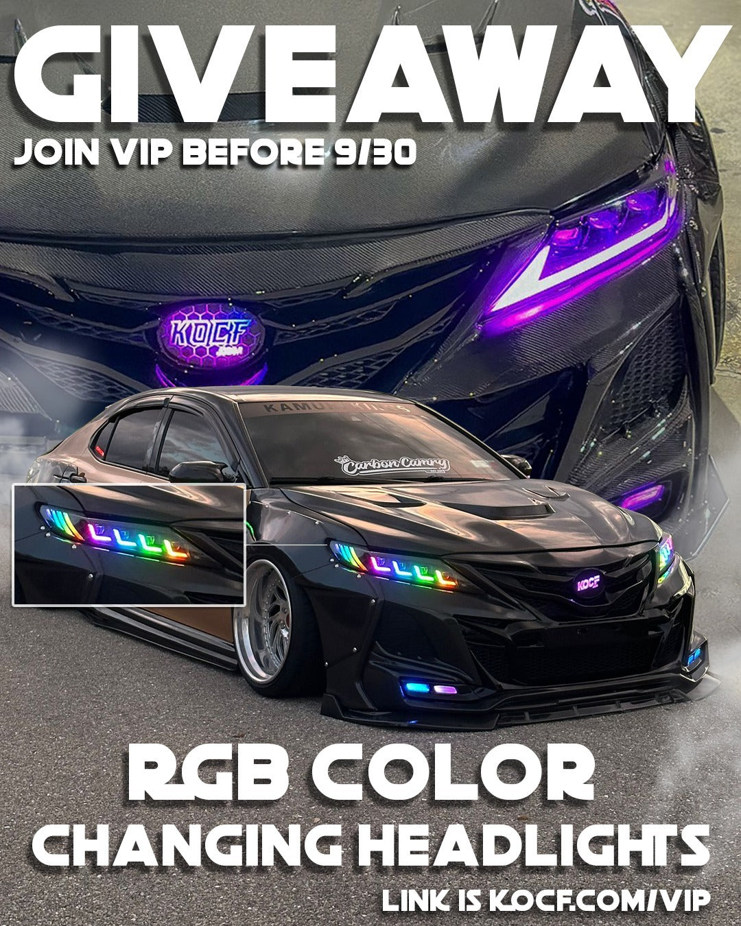 Light Up Your Ride: Win RGB Color Changing Headlights! – KOCF