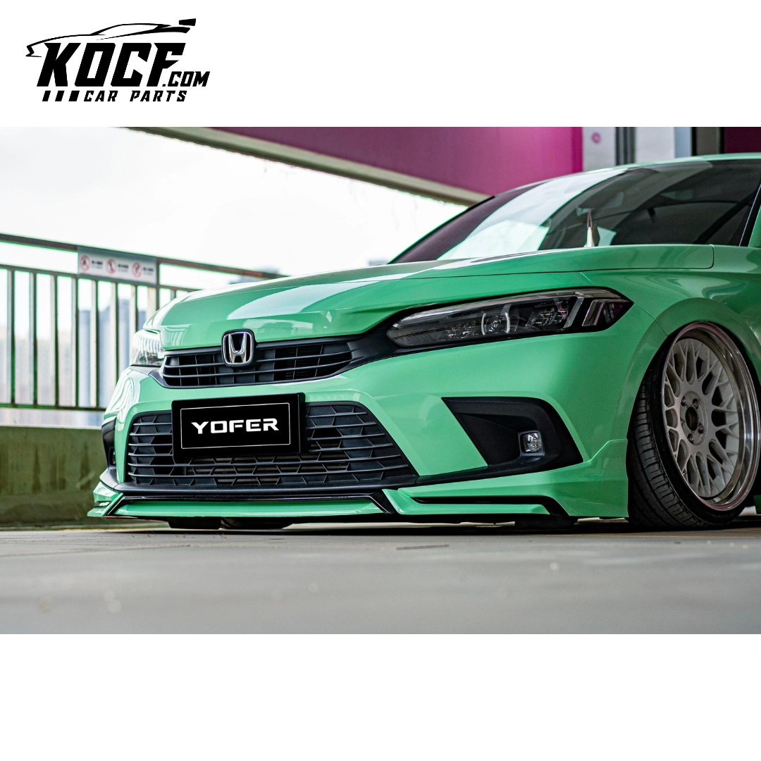 Yofer V3 4pc Front Lip for 11th Gen 2022+ Honda Civic Compatible Front Bumper Body Kit Lip - VIP Price Free Shipping Item