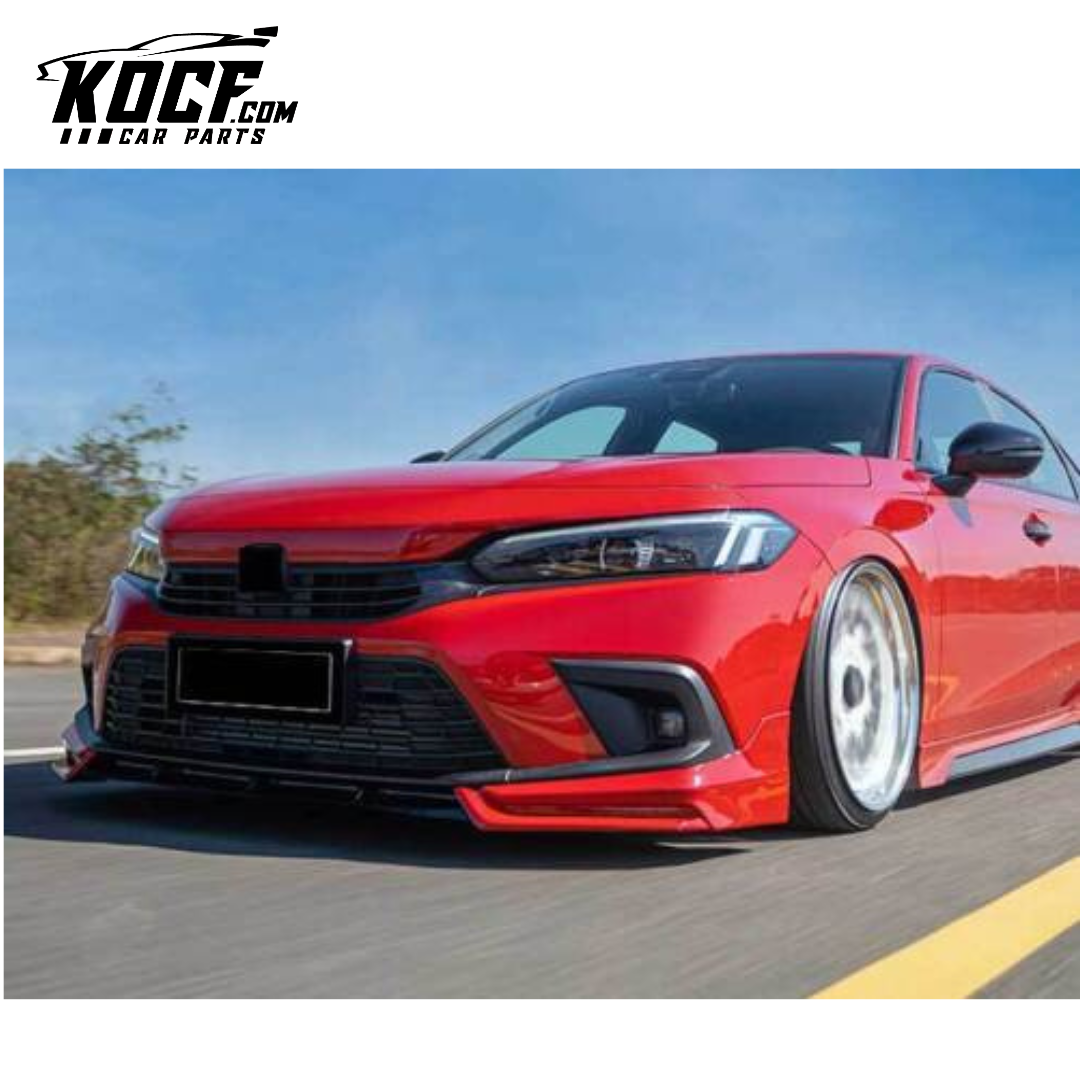 Yofer 3 Piece V1 Front Lip for 11th Gen 2022+ Honda Civic Compatible Front Bumper Body Kit Lip - VIP Price Free Shipping Item
