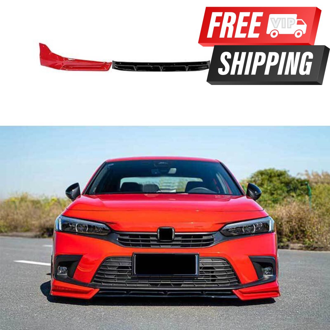 Yofer 3 Piece V1 Front Lip for 11th Gen 2022+ Honda Civic Compatible Front Bumper Body Kit Lip - VIP Price Free Shipping Item