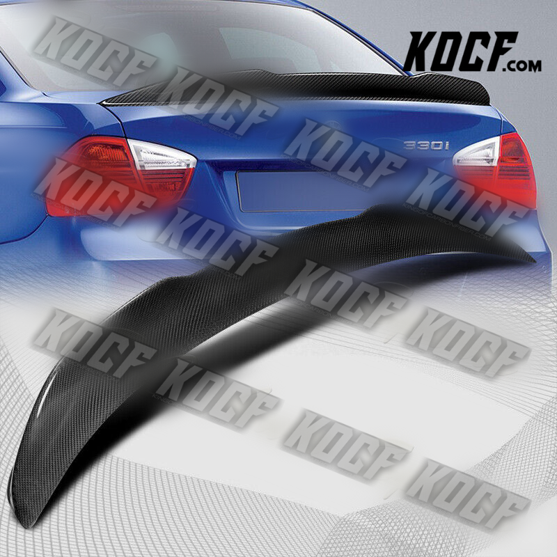 PSM-Style Carbon Fiber Trunk Spoiler For 2006-2011 BMW E90 3-Series Sedan – Real Carbon Fiber
