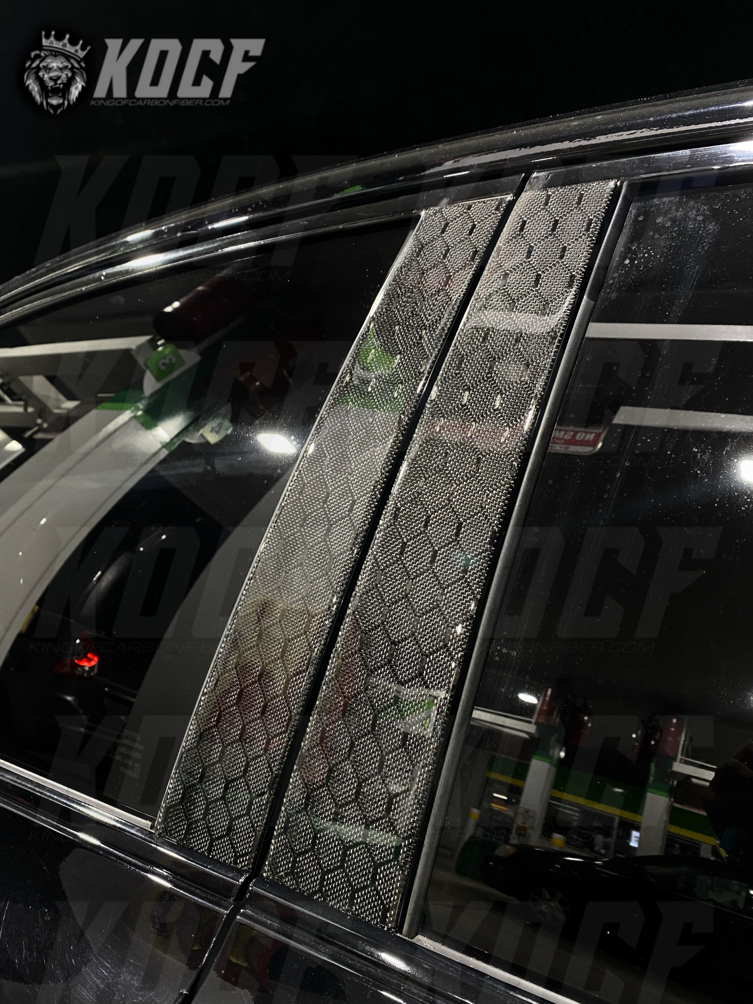 Carbon Fiber B Pillars Door Window Overlays Toyota Camry 2018-2023 Compatible - KOCF.com - Car Parts