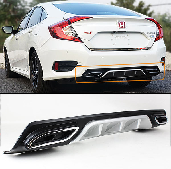 Rear Bumper Diffuser Compatible 2016-2018 Honda Civic 4 door Sedan