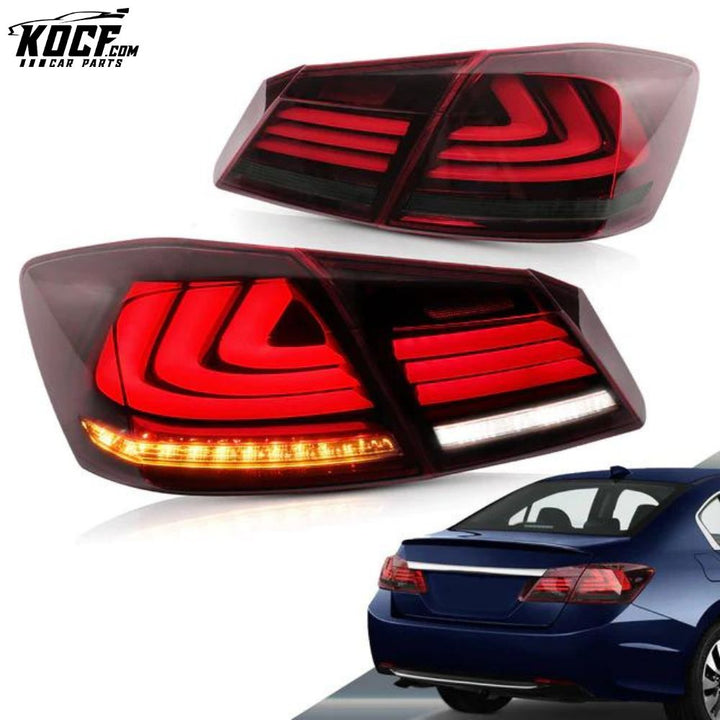 LED Tail lights Fits Honda Accord 9th Gen 2013-2015 With Sequential Indicators rear lights