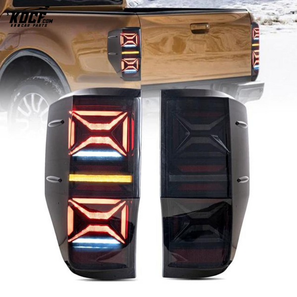 LED Aftermarket Tail Lights For Ford Ranger T6 2012-2021 With Sequential Indicators Turn Signals [Ranger Raptor/Wildtrak]