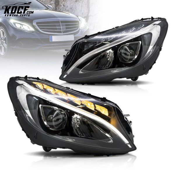 2015-2018 Mercedes Benz W205 C-Class C300 C180 C200 2015 2016 2017 2018 LED Headlights