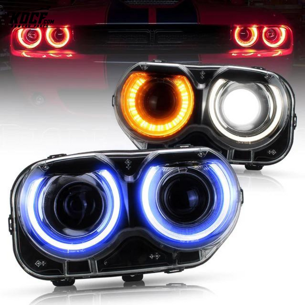 LED Headlights For Dodge Challenger 2015-2020 DRL (RGB) Front lights Assembly