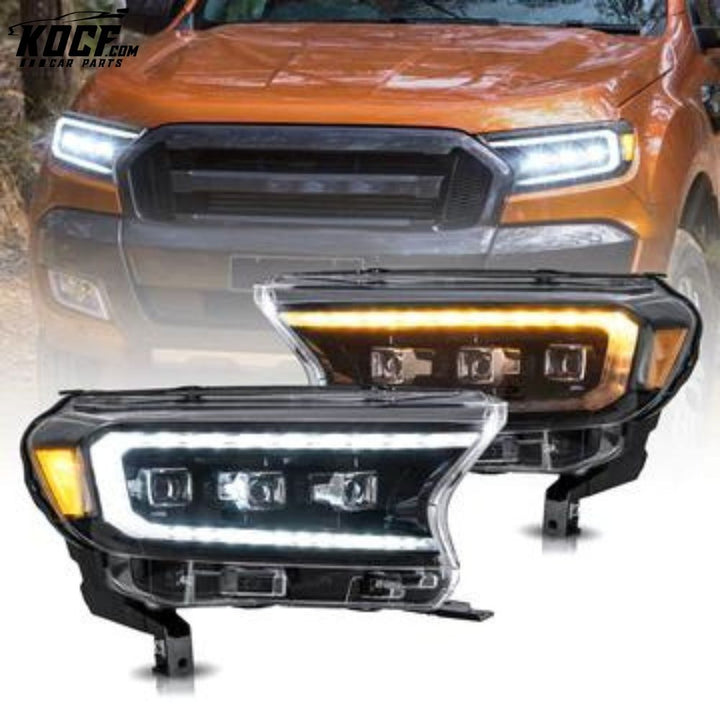 LED Projector Headlights For 2015-2021 Ford Ranger (T6) Raptor & Wildtrak