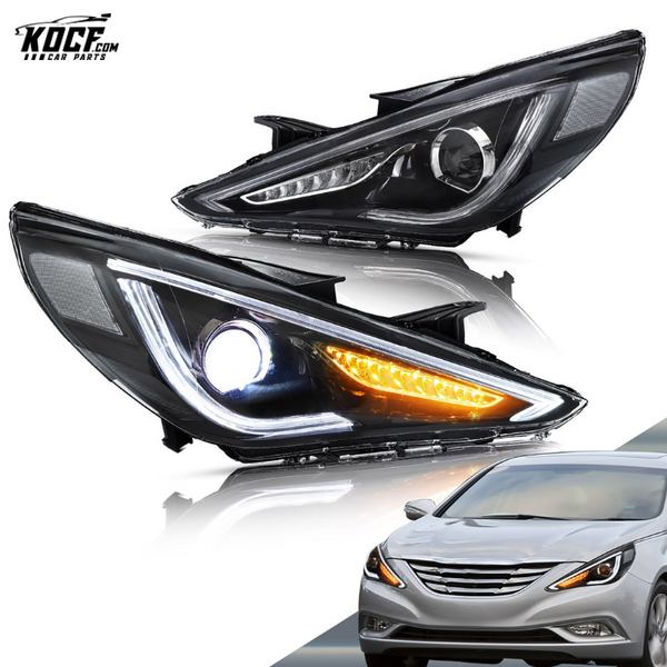 LED Headlights For Hyundai Sonata 2011 2012 2013 2014 Front Lights Except Hybrid Model