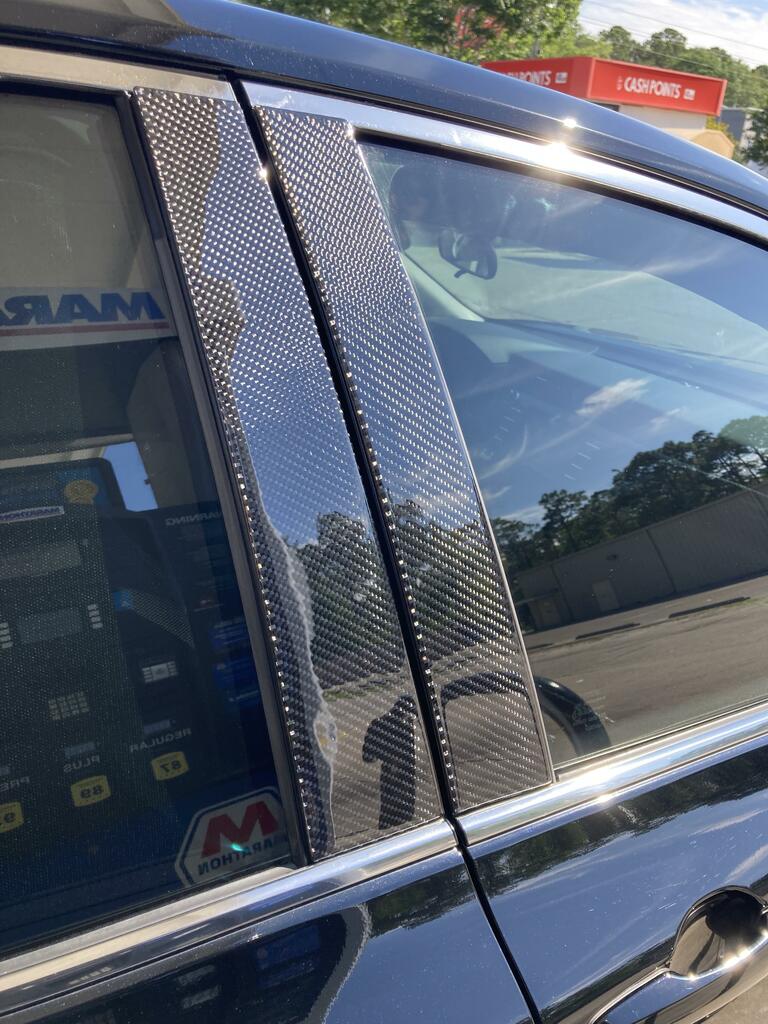 Carbon Fiber B Pillars Door Window Overlays Toyota Camry 2018-2024 Compatible - VIP Price