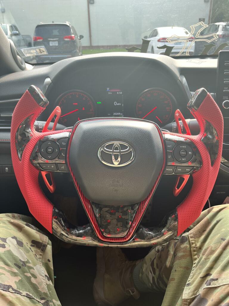 Toyota Camry Compatible Real Carbon Fiber Steering Wheel Camry 2018-2024 Customizable - VIP Price