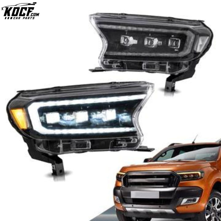 LED Projector Headlights For 2015-2021 Ford Ranger (T6) Raptor & Wildtrak