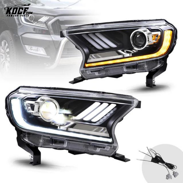 LED Headlights For Ford Ranger T6 2015-2020 [Mustang Style] DRL LED Front Lights