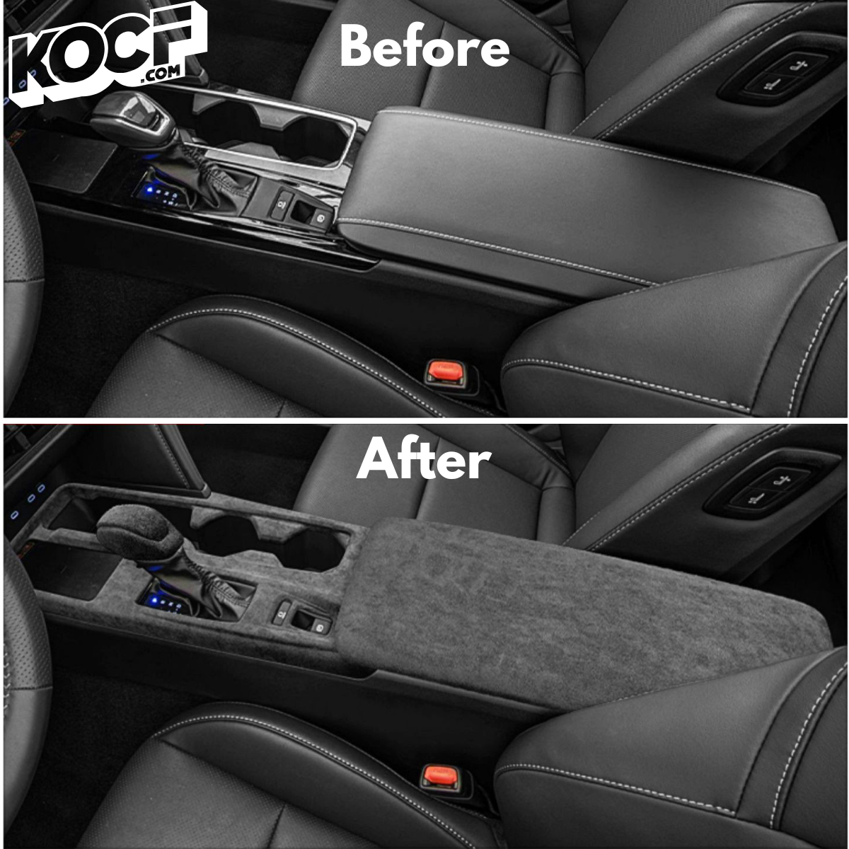 Suede Alcantara Interior Accessory Covers for Interior Arm Rest, Cente ...