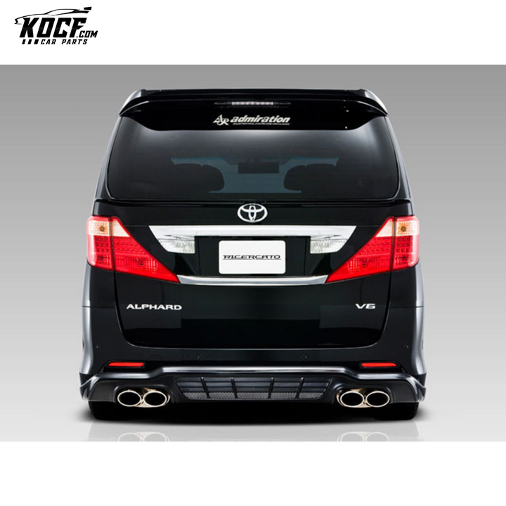 08-15 ALPHARD VELLFIRE 20 SERIES AH20 AD STYLE REAR LIP (TWIN EXIT EXHAUST)