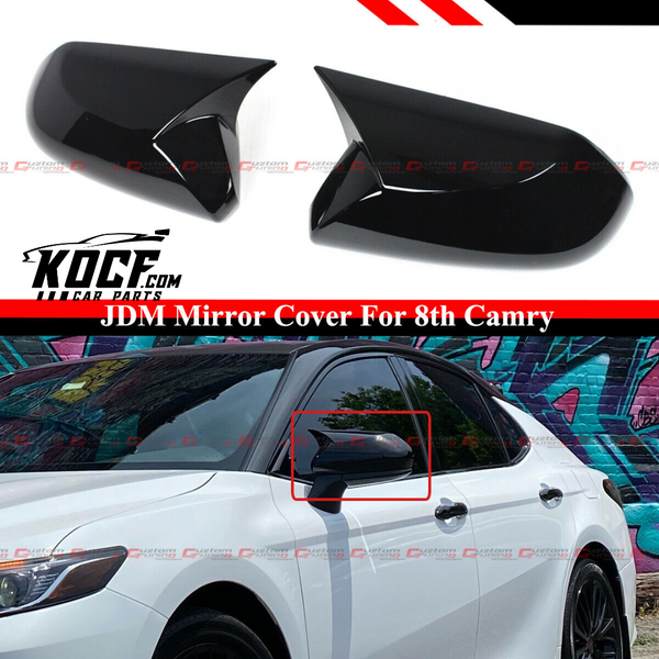 M Style Gloss Black Side Mirror Cover Add On Overlays Compatible for 2018-2024 Toyota Camry LE SE XLE XSE