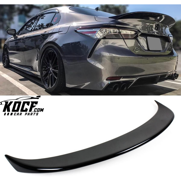 Painted Gloss Black High Kick Duckbill Rear Trunk Lid Spoiler Wing Compatible for 2018-2023 Toyota Camry LE XLE SE XSE Hybrid