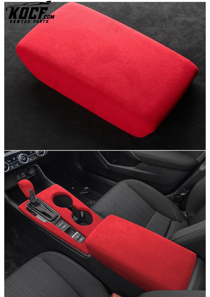 Suede Alcantara Interior Shift Knob, Center Console and Armrest Covers For 11th Gen 2022+ Honda Civic and Integra