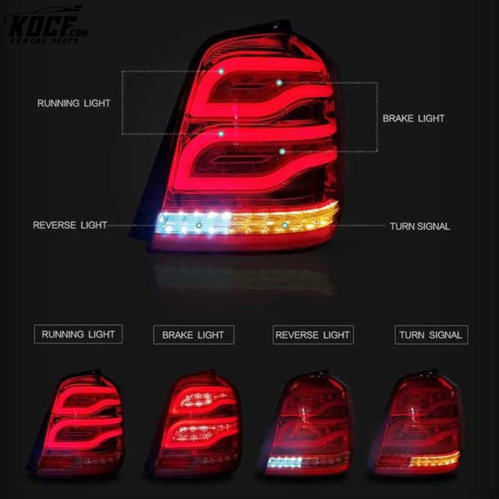 LED Tail Lights For 2001-2007 Toyota Highlander Rear Lamps Assembly