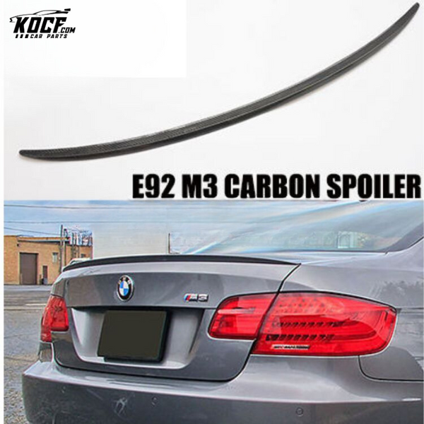 M3 Type Carbon Fiber Trunk Lip Spoiler For BMW E92 Ducktail Spoiler 2007-2013