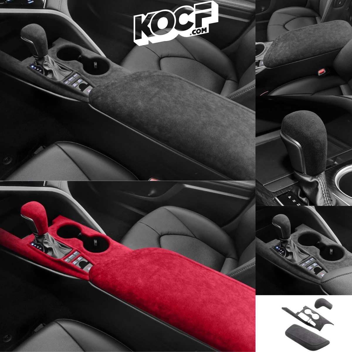 Suede Alcantara Interior Accessory Covers for Interior Arm Rest, Cente ...