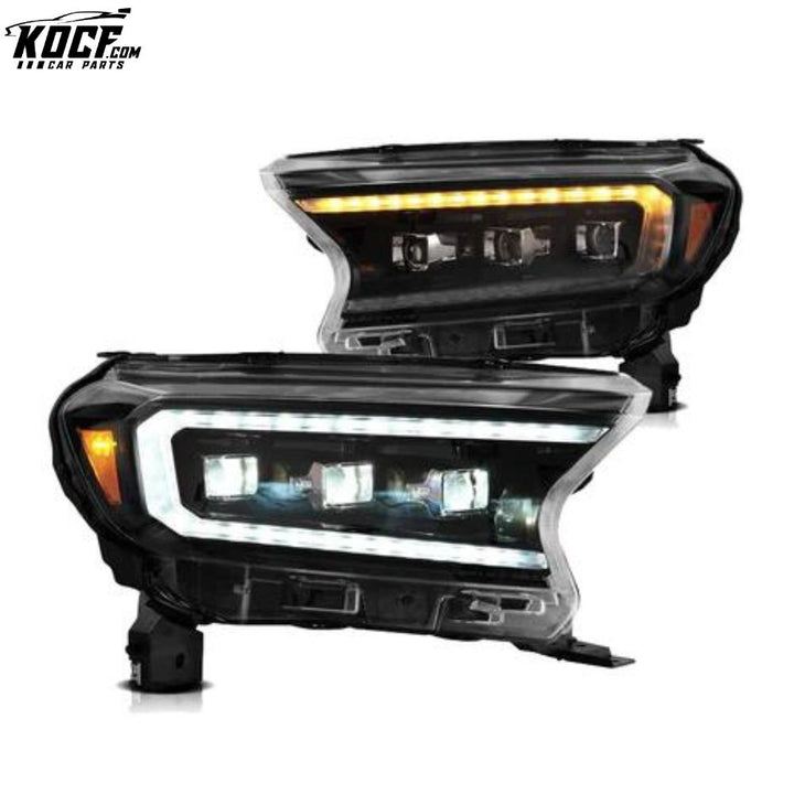 LED Matrix Projector Headlights For Ford Ranger 2019+ [North American version]