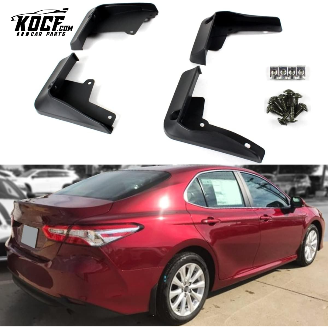 OE Style 4 Pieces Front + Rear Splash Guards Mud Flaps Set Compatible for 2018-2020 Toyota Camry LE XLE Hybrid- VIP Price