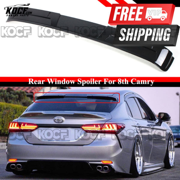 Black Curved Rear Window Windshield Visor Roof Spoiler for 2025-Present Toyota Camry Gen 9 - VIP Price Free Shipping Item