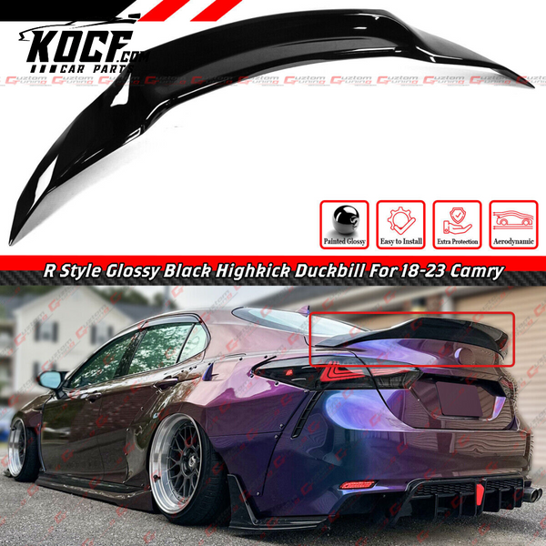 R Style Duckbill High Kick Trunk Spoiler Compatible for 2018-2024 Toyota Camry LE SE XLE XSE