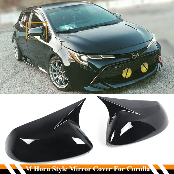 M Horn Style Mirror Cover Compatible 2020-2024 Toyota Corolla Sedan All Models  2019-2024 Toyota Corolla Hatchback Models