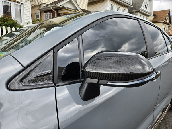 Carbon Fiber Mirror Caps / Triangle Corners Replacements Compatible for e210 2019-2023 Toyota Corolla