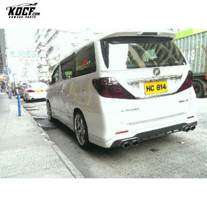 08-15 ALPHARD VELLFIRE 20 SERIES AH20 AD STYLE REAR LIP (TWIN EXIT EXHAUST)