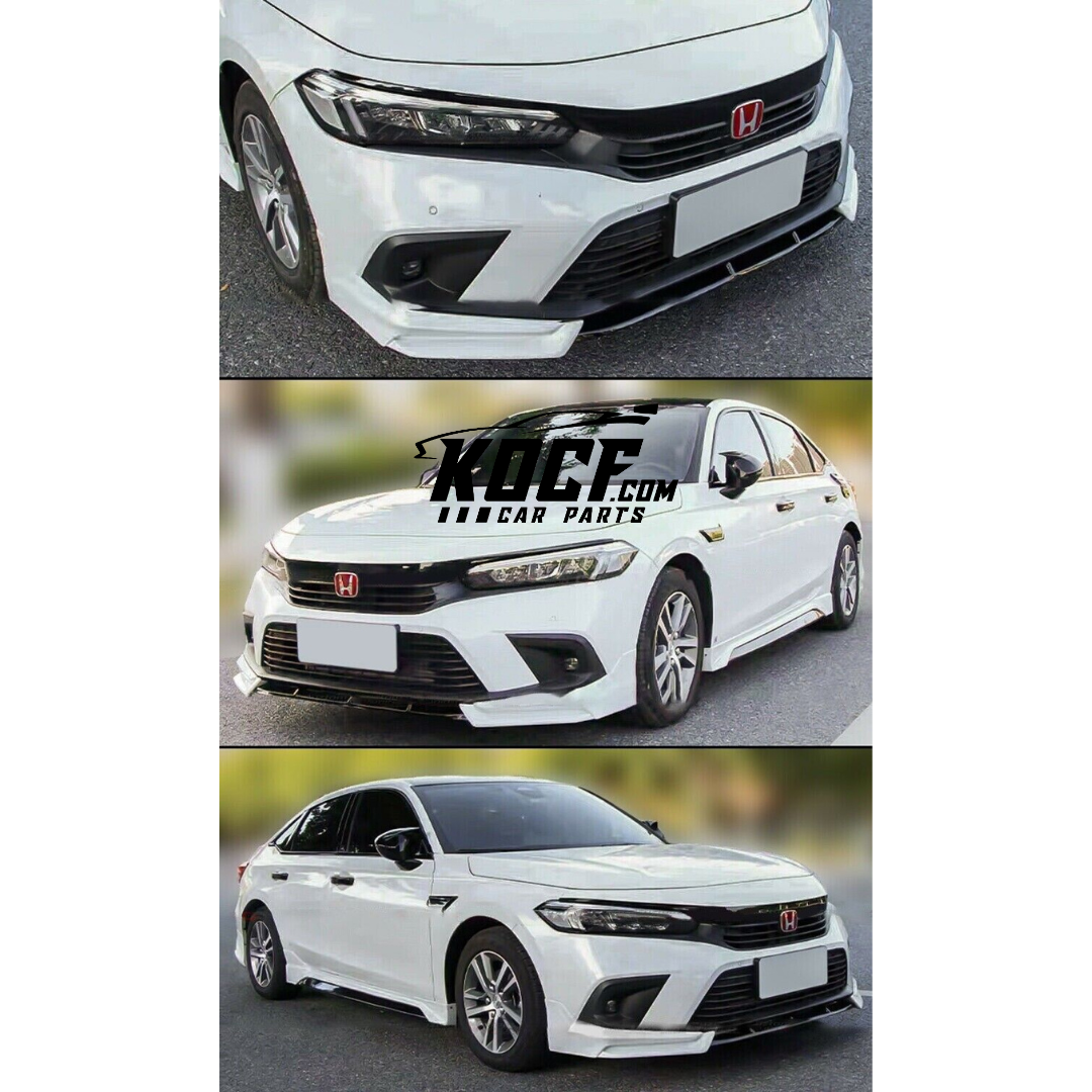 Yofer 3 Piece V1 Front Lip for 11th Gen 2022+ Honda Civic Compatible Front Bumper Body Kit Lip - VIP Price
