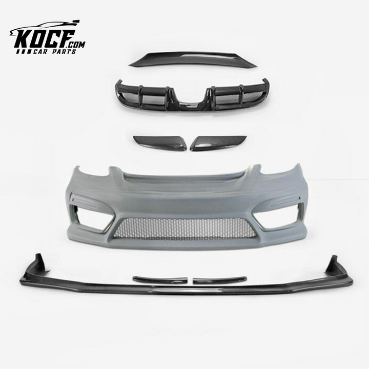 16 ONWARDS BOXSTER 718 CAYMAN 982 GT4 STYLE FRONT BUMPER WITH FOG LIGHT COVER