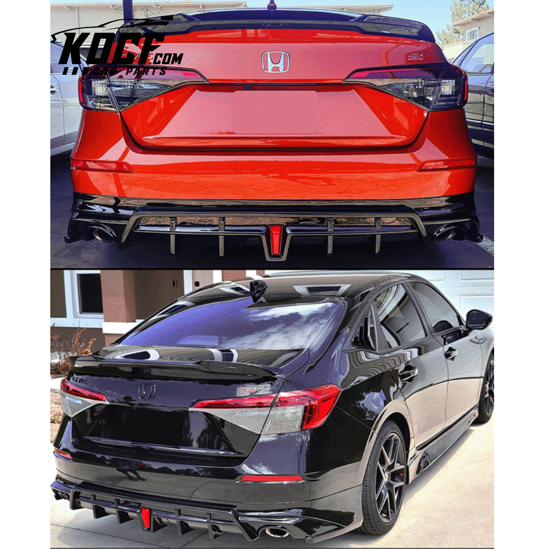 Yofer Rear Diffuser for 11th Gen 2022+ Honda Civic Compatible Rear Diffuser - VIP Price