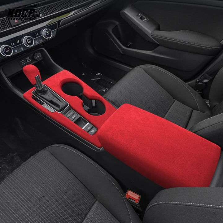 Suede Alcantara Interior Shift Knob, Center Console and Armrest Covers For 11th Gen 2022+ Honda Civic and Integra