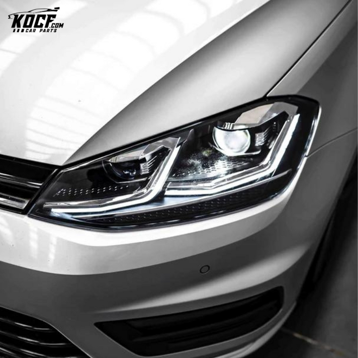 LED Front Lights For Volkswagen Golf MK7 2015-2017 MK7.5 2018-2021 Fits With Factory Halogen Headlights Models