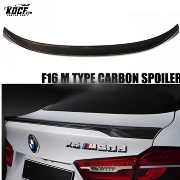 M Type Carbon Fiber Rear Wing Spoiler For BMW X6 F16 2014-2017