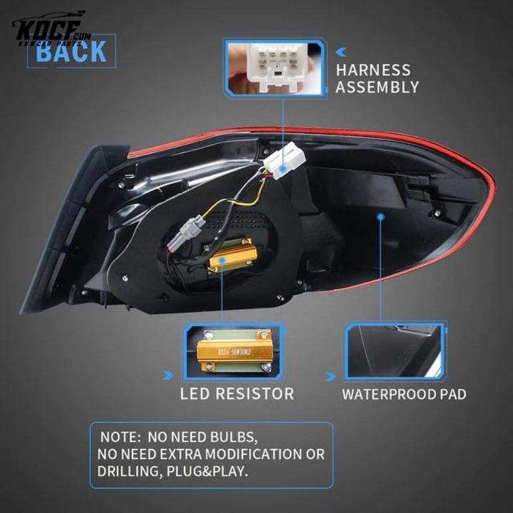 LED Tail Lights For 2015-2021 Subaru WRX / WRX STI Aftermarket Rear Lights