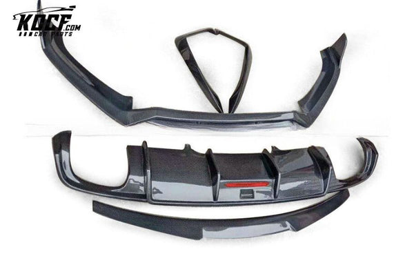 Audi A4 B9 KB Style Real Carbon Fiber  Front Lip (Fits Sport Or S-line)