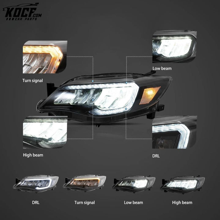 LED Headlights For Subaru Impreza 2008-2011, WRX 2008-2014 Front lights