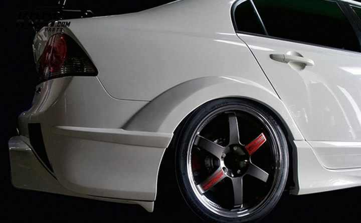 CIVIC FD2 M AND M REAR WIDE FENDER FLARES 4PCS