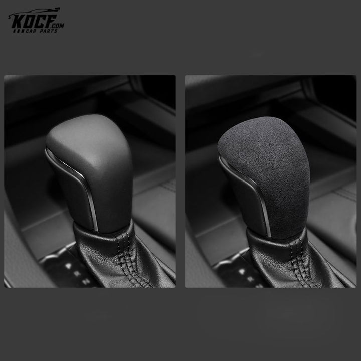 Suede Alcantara Interior Accessory Gear Stick Shift Knob Cover for Toyota Camry, Corolla, Avalon