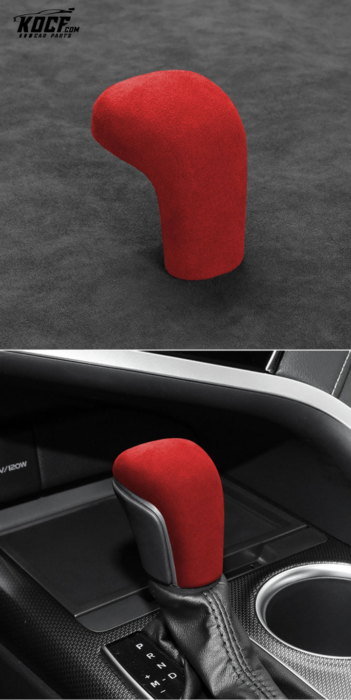 Suede Alcantara Interior Accessory Covers for Interior Armrest and Shift Knob Compatible with 2018-2024 Toyota Camry