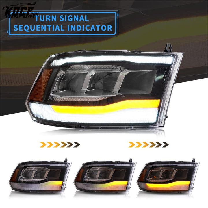 LED Headlights For RAM 1500 2500 3500 2009-2018 Front Lights Assembly