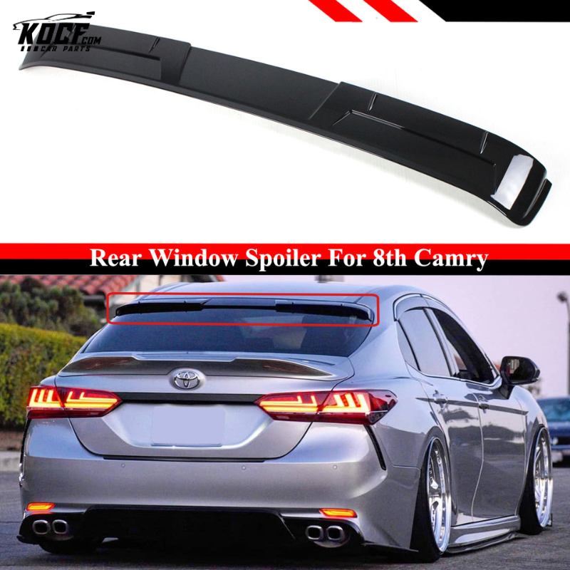 Black Curved Rear Window Windshield Visor Roof Spoiler for 8th Generat ...