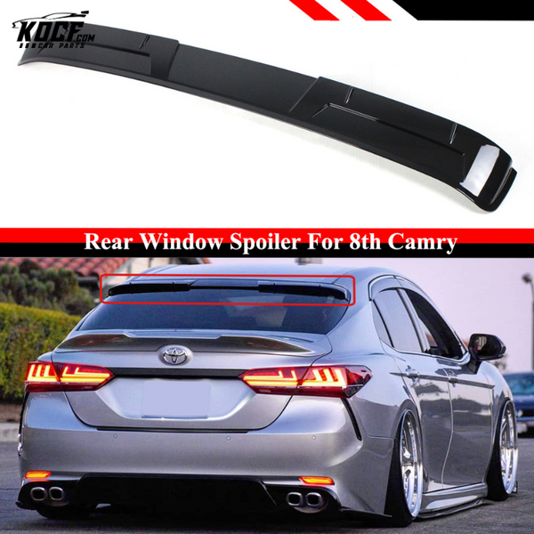 Black Curved Rear Window Windshield Visor Roof Spoiler for 2025-Present Toyota Camry Gen 9