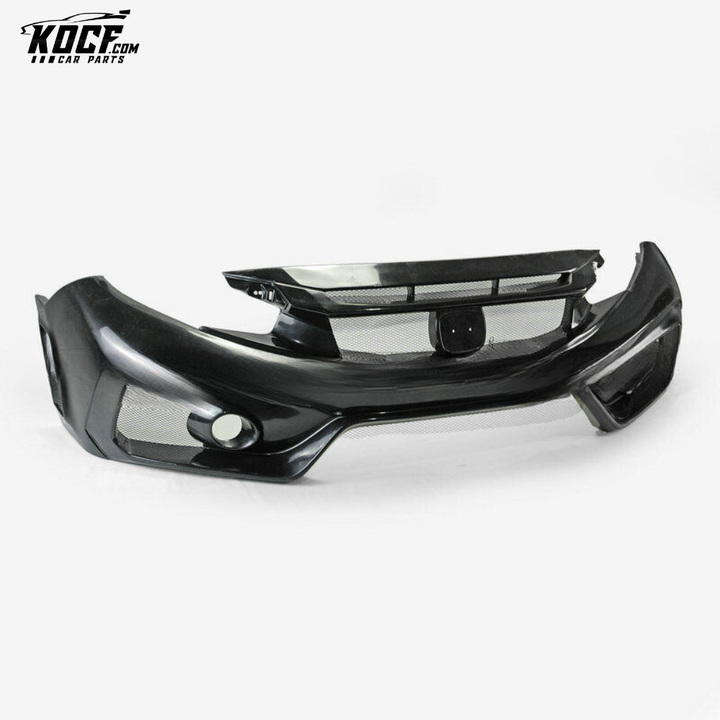 17 ONWARDS CIVIC TYPE R FK8 VRSAR2 STYLE FRONT BUMPER 2PCS (WITH EMBLEM BASE)