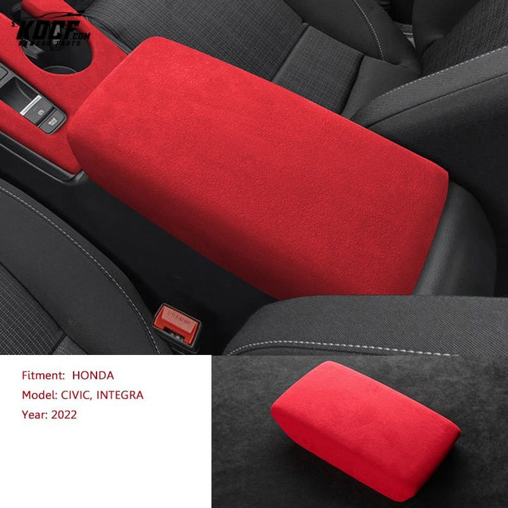 Suede Alcantara Interior Shift Knob, Center Console and Armrest Covers For 11th Gen 2022+ Honda Civic and Integra