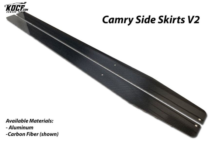 Carbon Fiber or Aluminum Splitter Side Skirts for 2018-2024 Toyota Camry - VIP Price